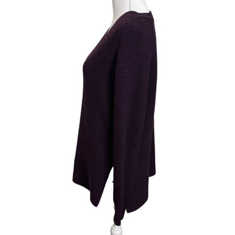 Athleta Switchback Pullover Sweater Women's XS Auberge Heather Merino Ribbed - Picture 5 of 11